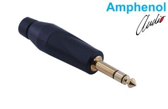 6.3mm Stereo Male Jumbo Jack - Black - Gold