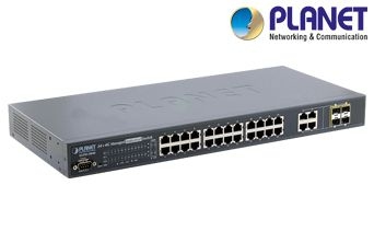 24-Port 10/100Mbps + 4G TP / SFP Combo L2/L4 Industrial Managed Switch