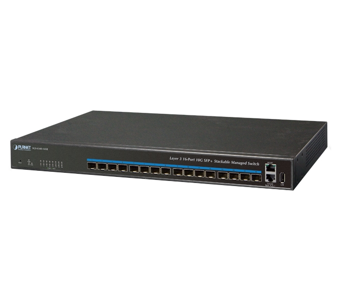 Layer 3 16-Port 10GBASE-SR/LR SFP+ Stackable Managed Switch 