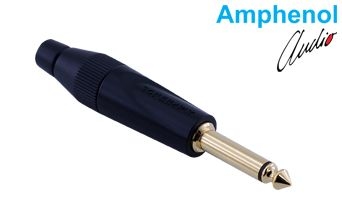 6.3mm Mono Male Connector - Black