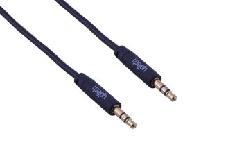 3.5mm Stereo Male to Male Metal Plug Car Aux Cable Gold