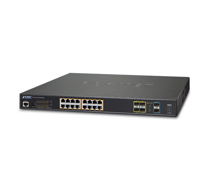 L3 16-Port 10/100/1000T Ultra PoE + 4-Port 100/1000X SFP + 2-Port 10G SFP+ Managed Switch