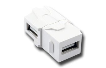 90° USB 2.0,A-A Coupler,Nickel-Plated, Vertical Type