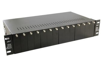 Fiber Media Converter Chassis - Redundant Power Supply - rackmount