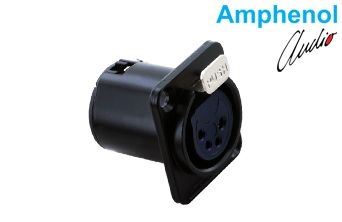 4 Pin XLR Female Chassis Connektor - Black