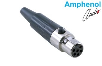 Connector Mini XLR Plug Female 6 Skt