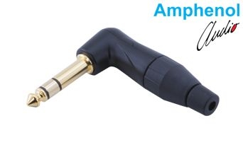 6.3mm Stereo 90 Degree Male Jack - Black