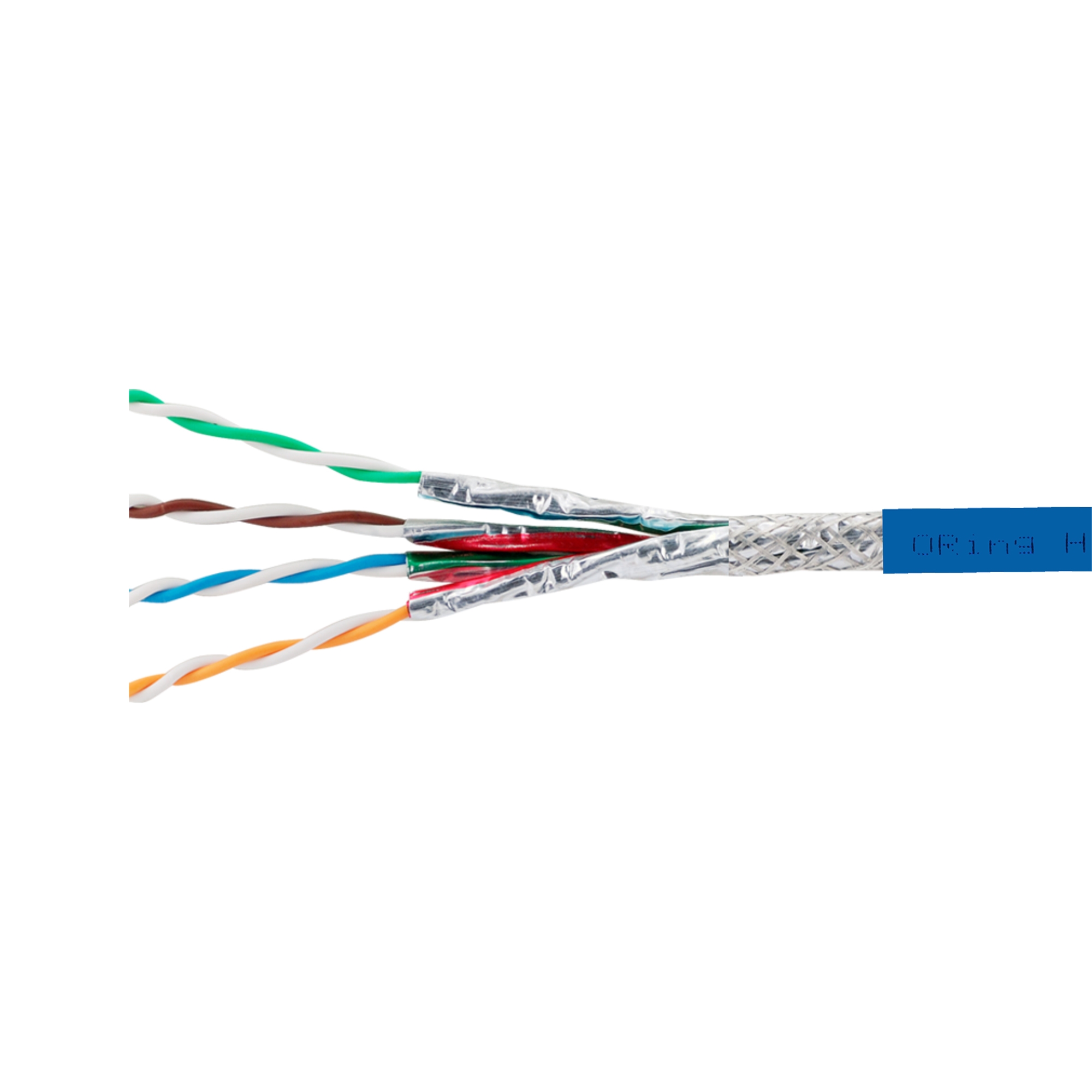 Oring S/FTP CAT7 23AWG PIMF LSZH Network Kablosu 500mt. - Mavi