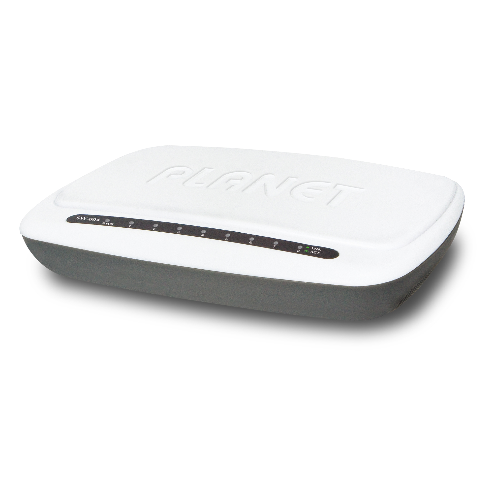 8-Port 10/100Base-TX Ethernet Switch, Plastic