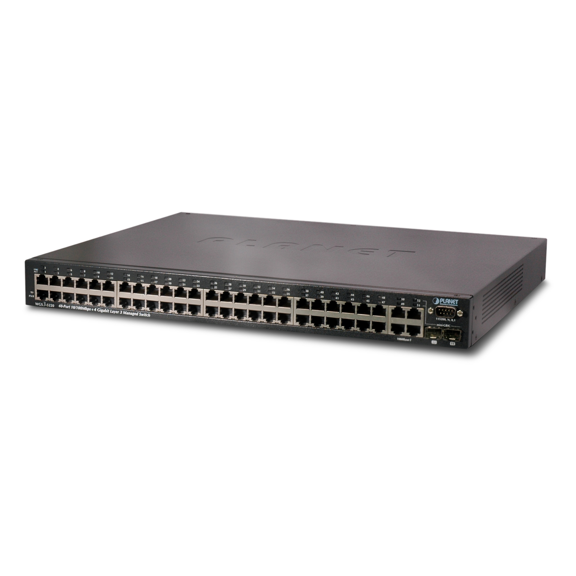 48-Port 10/100 ile 4-Port Gigabit (2*SFP+2*TP) Katman 3 Gelişmiş Ethernet Switch