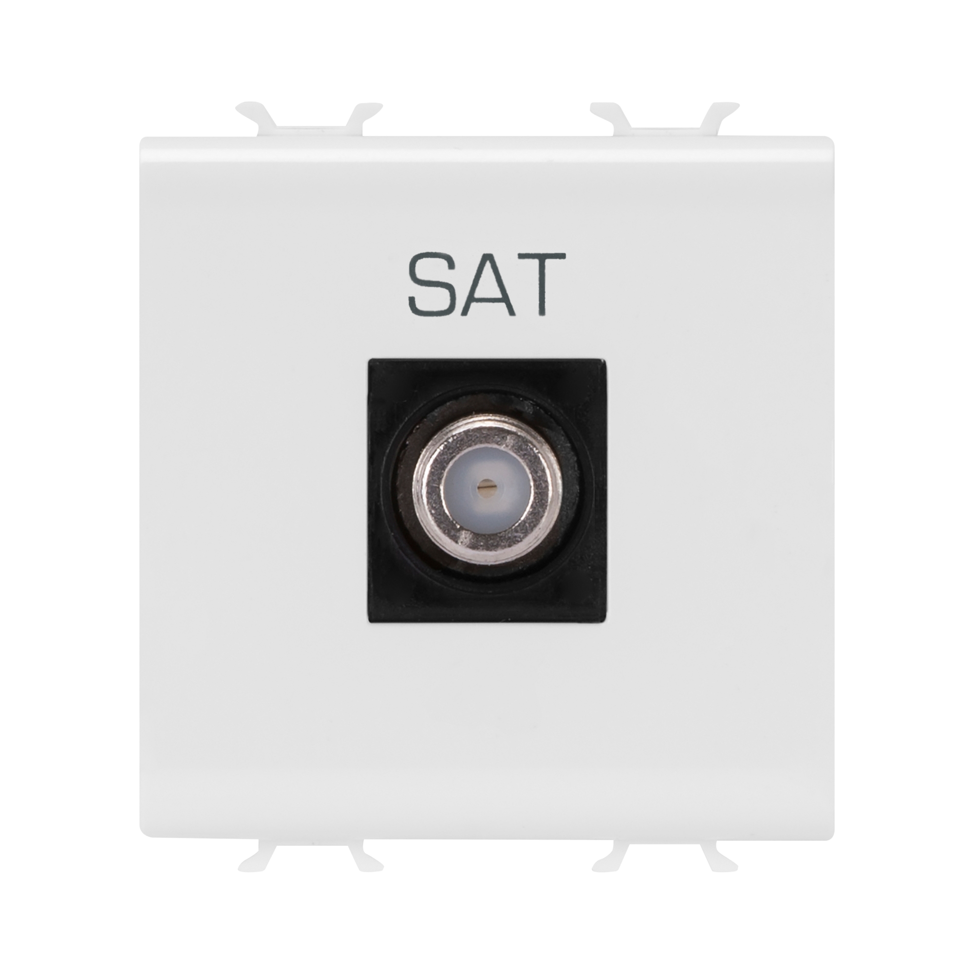 TV/SAT Prizi, 2 Modül, Doğrudan F Konnektör, F Tipi, Beyaz