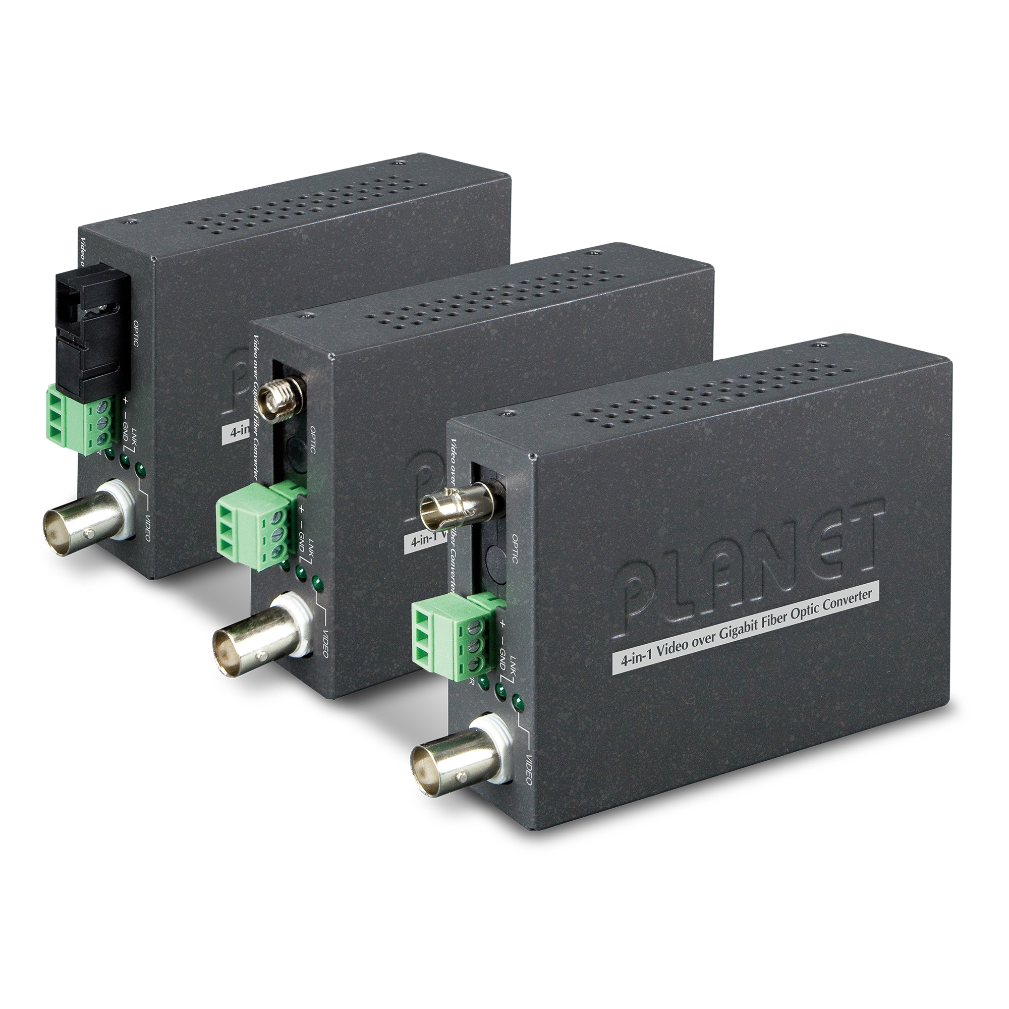 1-Channel 4-in-1 Video over Gigabit Fiber Bundle Kit