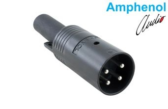Connector Metal Pluıg Str Cord 4 Pin - Black