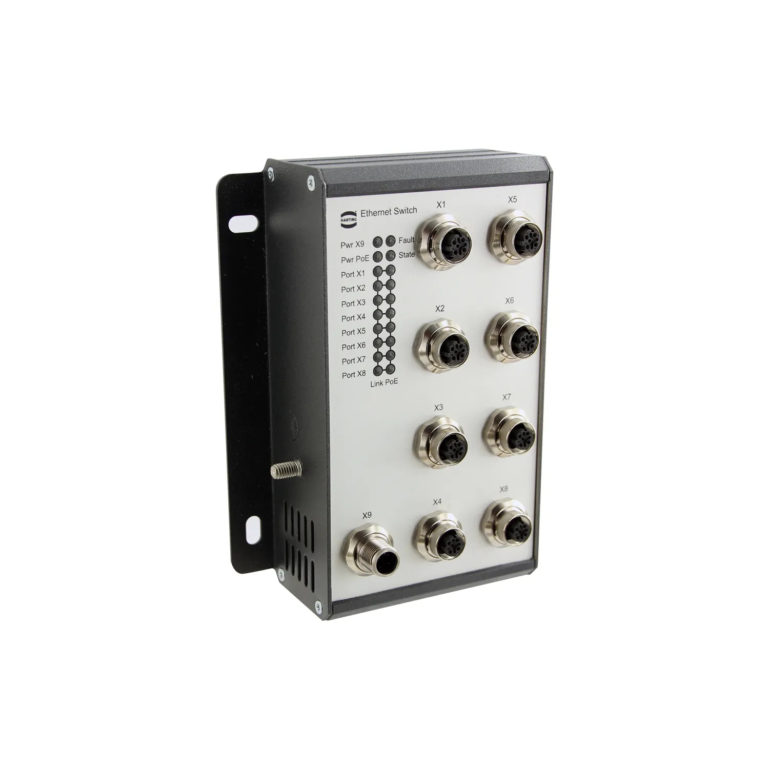 Harting 8-Port M12 Ethernet Switch mCon 4080-BPoE1V