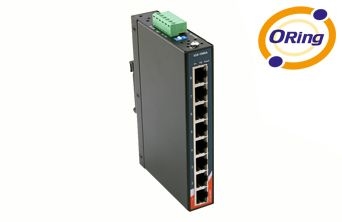 Industrial 8-port slim type unmanaged Gigabit Ethernet switch with 8x10/100/1000Base-T(X)