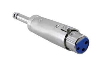 3 Pin XLR Female to 6.3mm Mono Male Connector