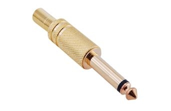 6.3mm Mono Male Jack Gold