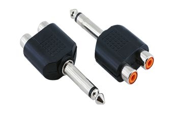 6.3mm Mono Male - 2 RCA Female