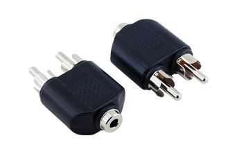 2 RCA Male - 3.5mm Stereo Female Adapter