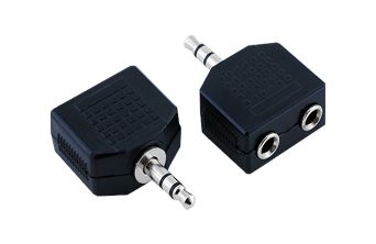 3.5mm Stereo Male to Female - Female Adapter
