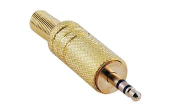 2.5mm Stereo Male Jack Gold