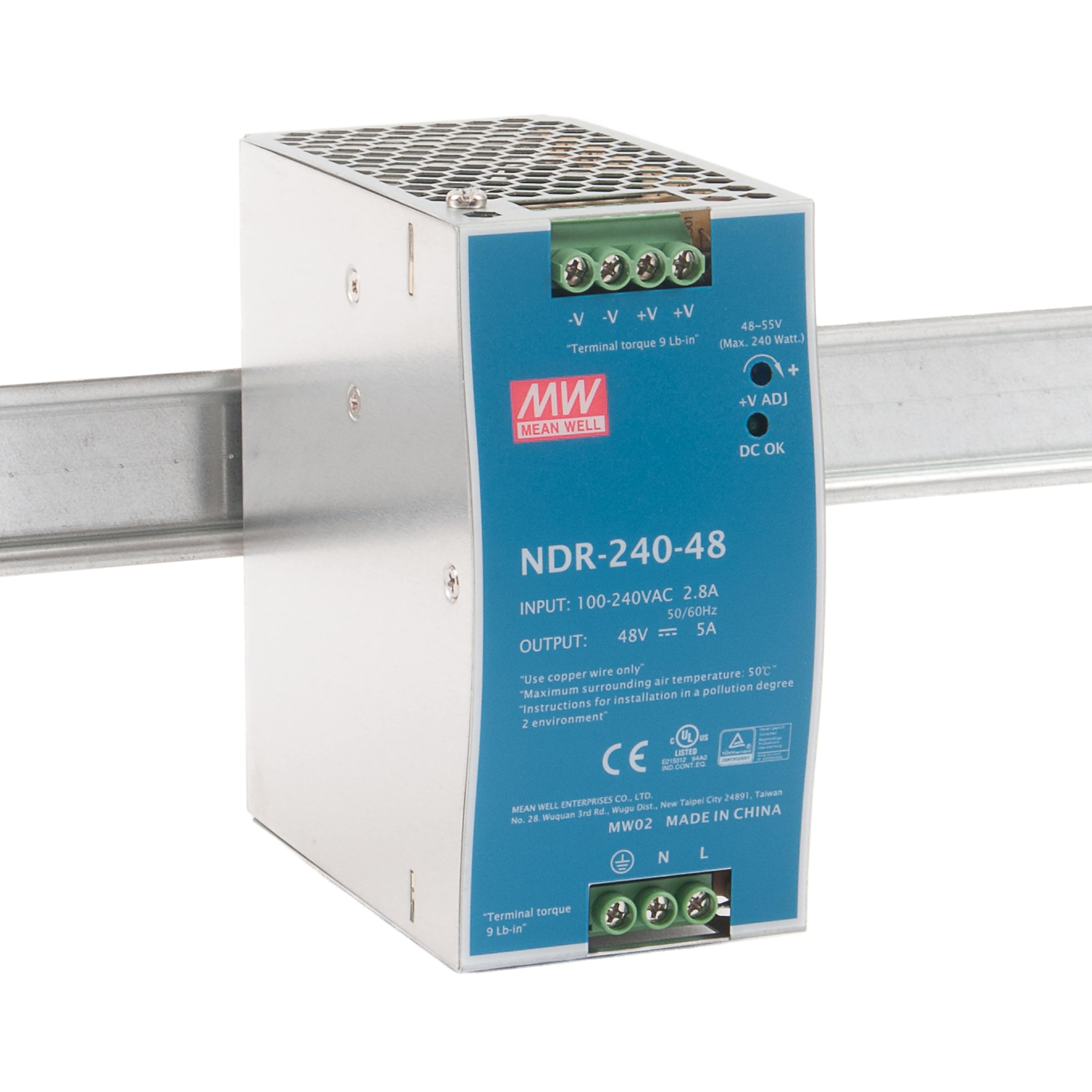 MeanWell 240W Industrial Din-Rail 240W 48V 5A Power Supply