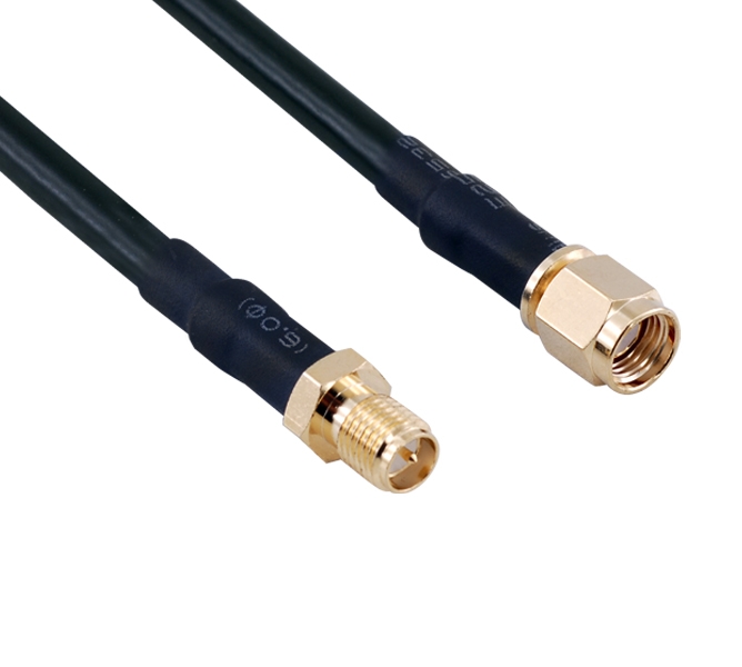 SMA Male RP - SMA Female RP RG58 Cable - 5m