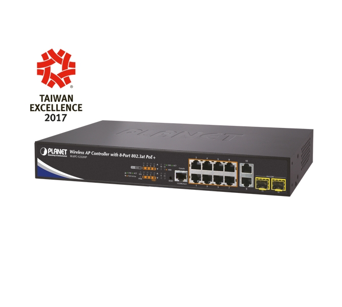 Wireless AP Controller with 8-Port 802.3at PoE+ 