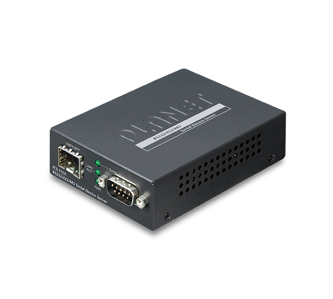 RS232/RS422/RS485 Serial Device Server with 1-Port 100BASE-FX SFP