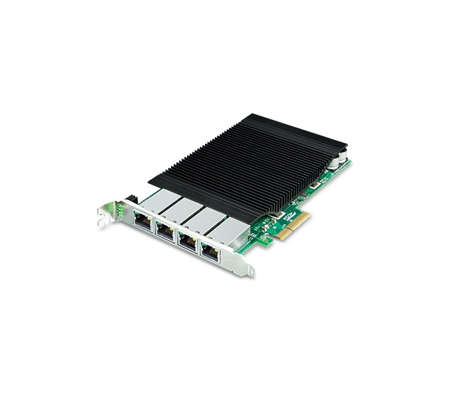 4-Port 10/100/1000T 802.3at PoE+ PCI Express Server Adapter (120W PoE budget, PCIe x4, -10~60 degrees C) 