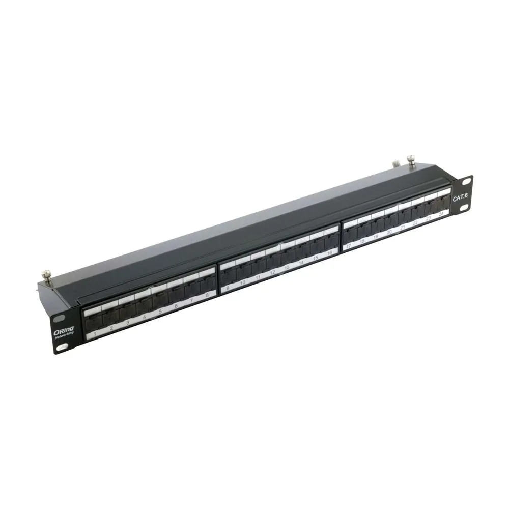 FTP CAT6 24 Port Patch Panel - Right Angle