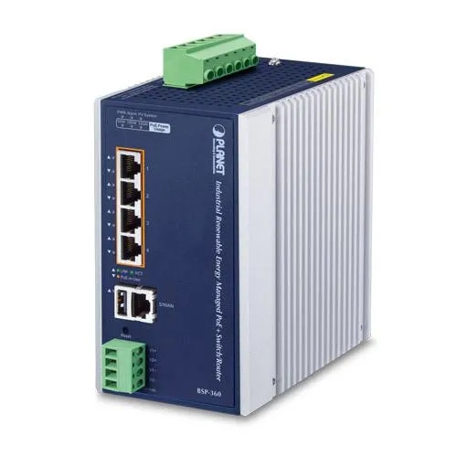 IP30 Industrial Renewable Energy 4-Port 10/100/1000T 802.3at PoE+ Managed Ethernet Switch