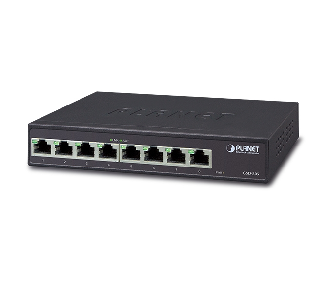 8-Port 10/100/1000BASE-T Gigabit Ethernet Switch 