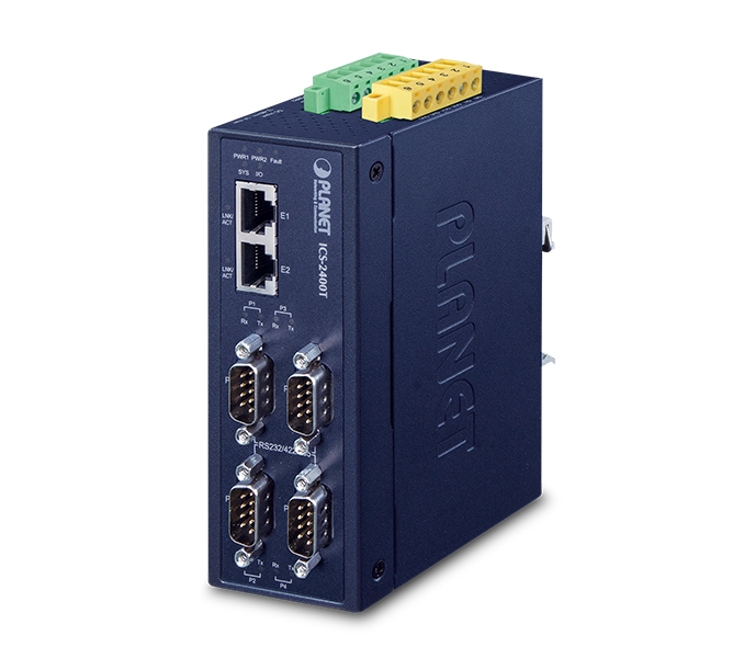 Industrial 4-Port RS232/RS422/RS485 Serial Device Server