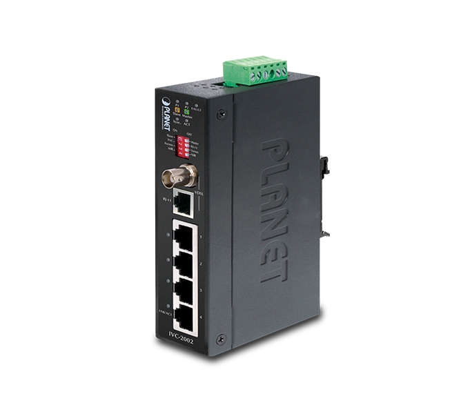 4-Port 10/100Base-TX + 1-Port BNC / RJ-11 Industrial Ethernet Extender 