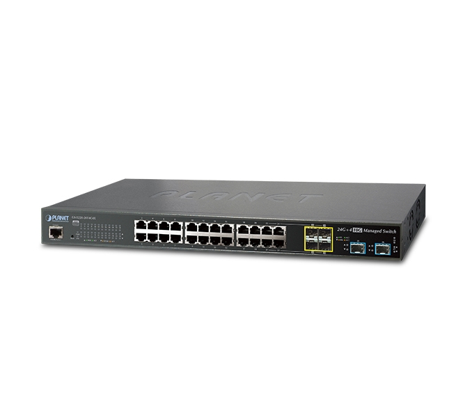 L2+ 24-Port 10/100/1000T + 4-Port Shared SFP + 4-Port 10G SFP+ Managed Switch 