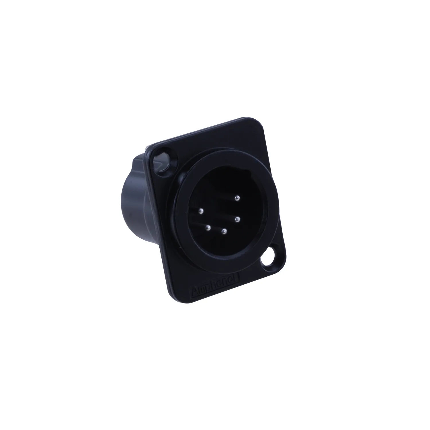 5 Pin XLR Erkek Panel Tipi Konnekötr - Siyah