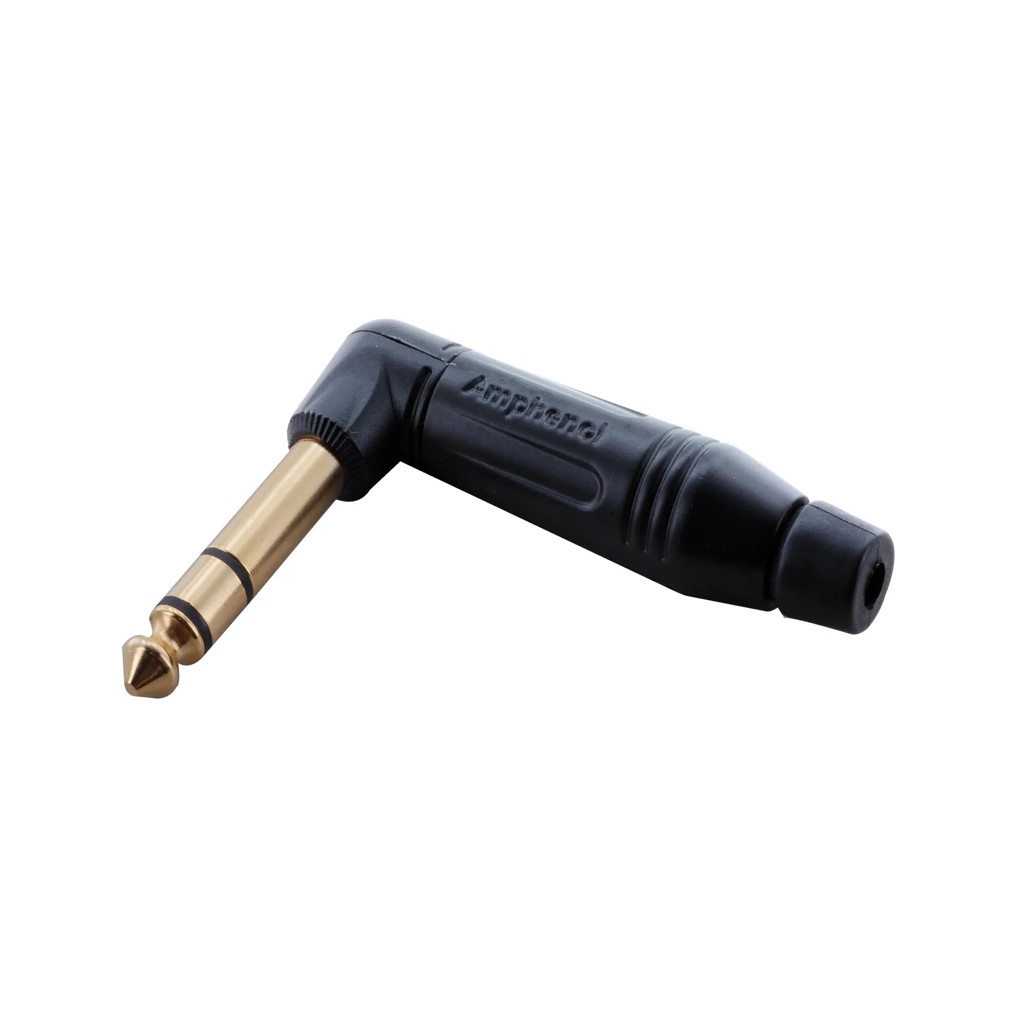 6.3mm Stereo Erkek Jak 90 Derece - Siyah