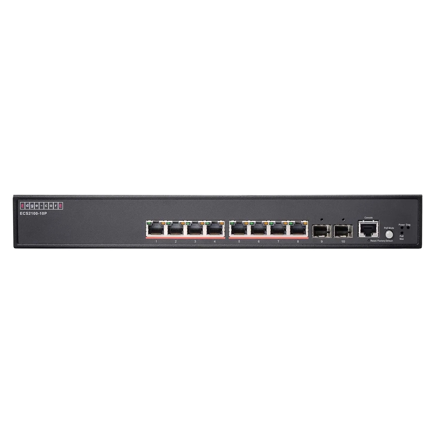 8 ports 10/100/1000Base-T + 2G SFP uplink ports with 8 port PoE (125W)