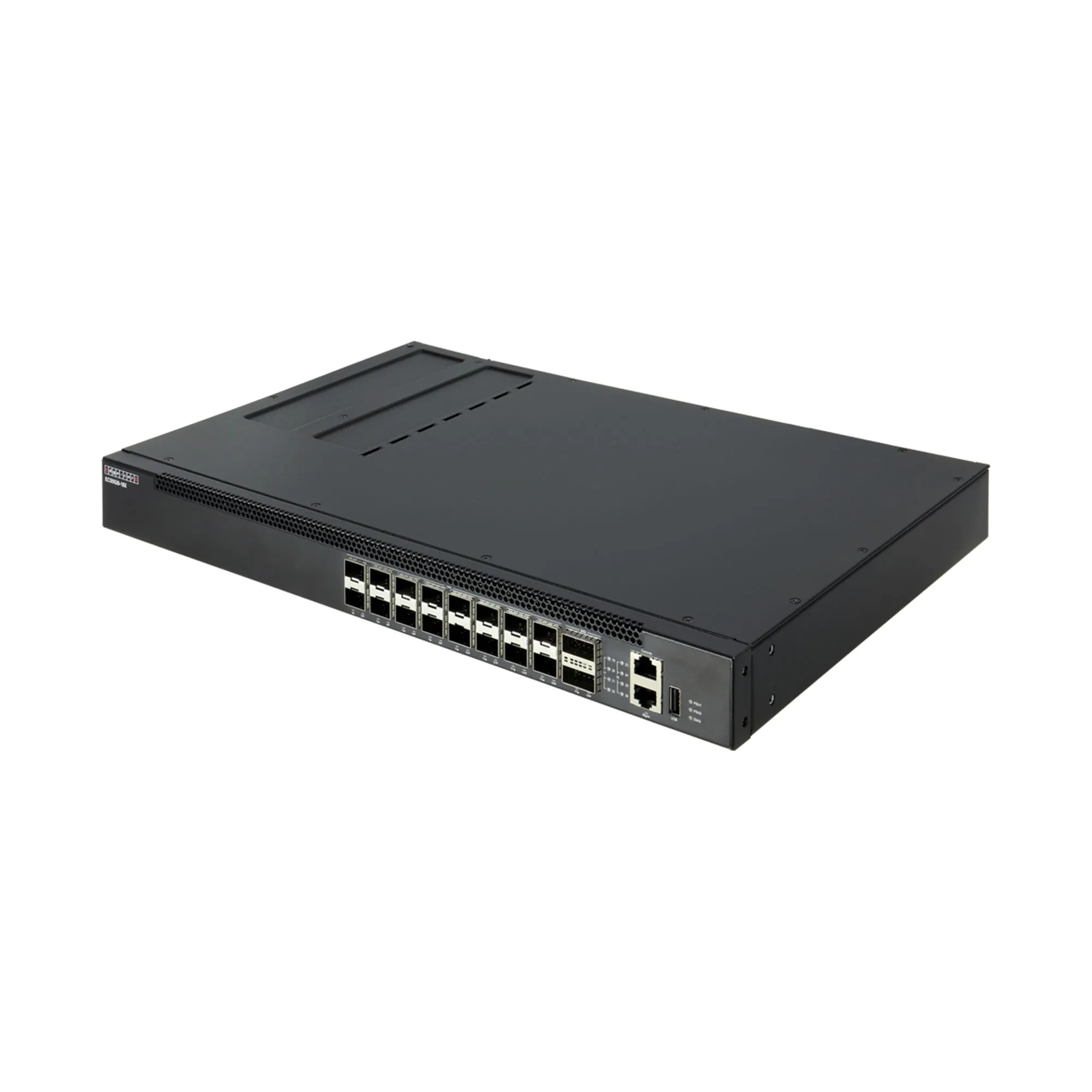 16 x 10G Base-T + 2 x 40G QSFP+ ports L2+/Lite L3 Switch 1 AC power supply, 1 optional slot for power redundancy 