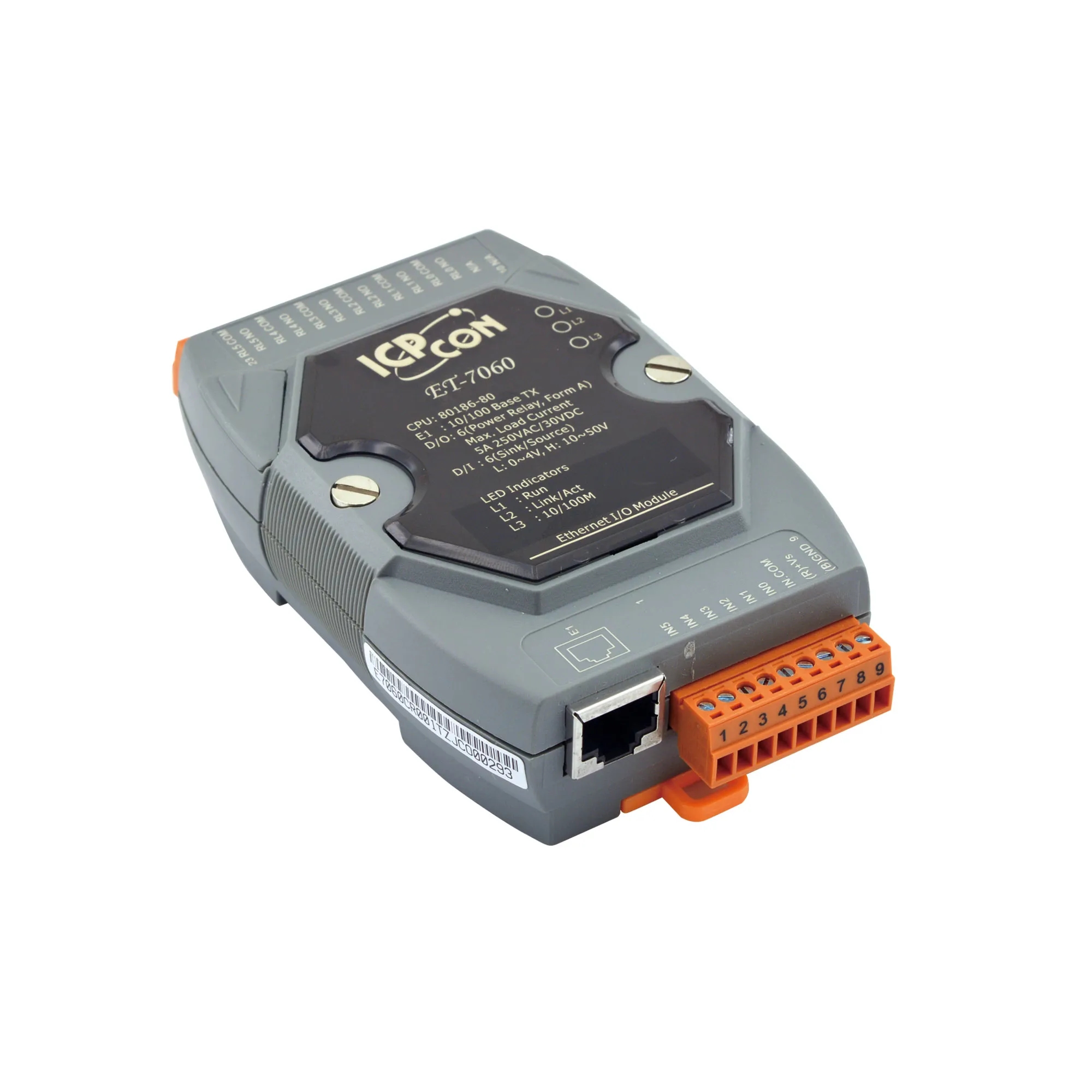 Ethernet I/O Module with 6-ch Relay, 6-ch DI