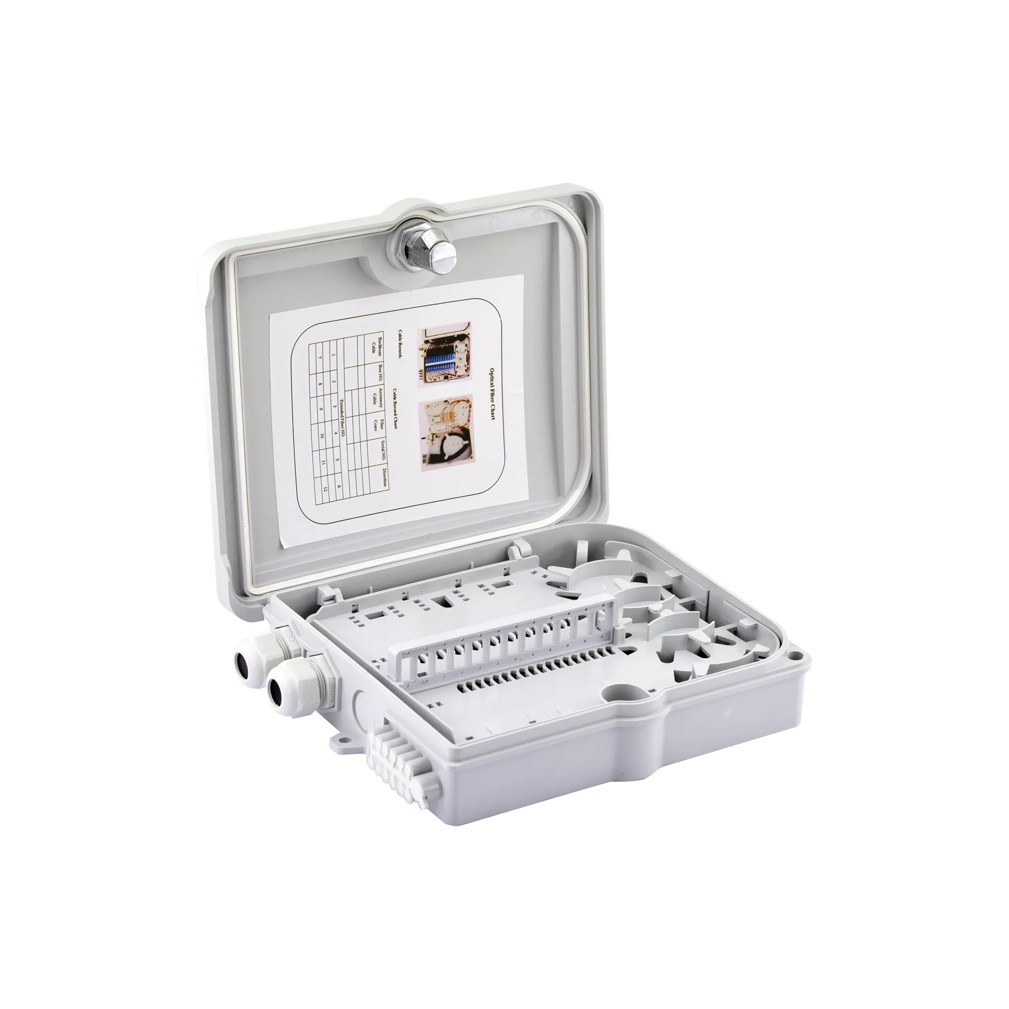 12 Port Fiber Terminal Box - Flame Resistance