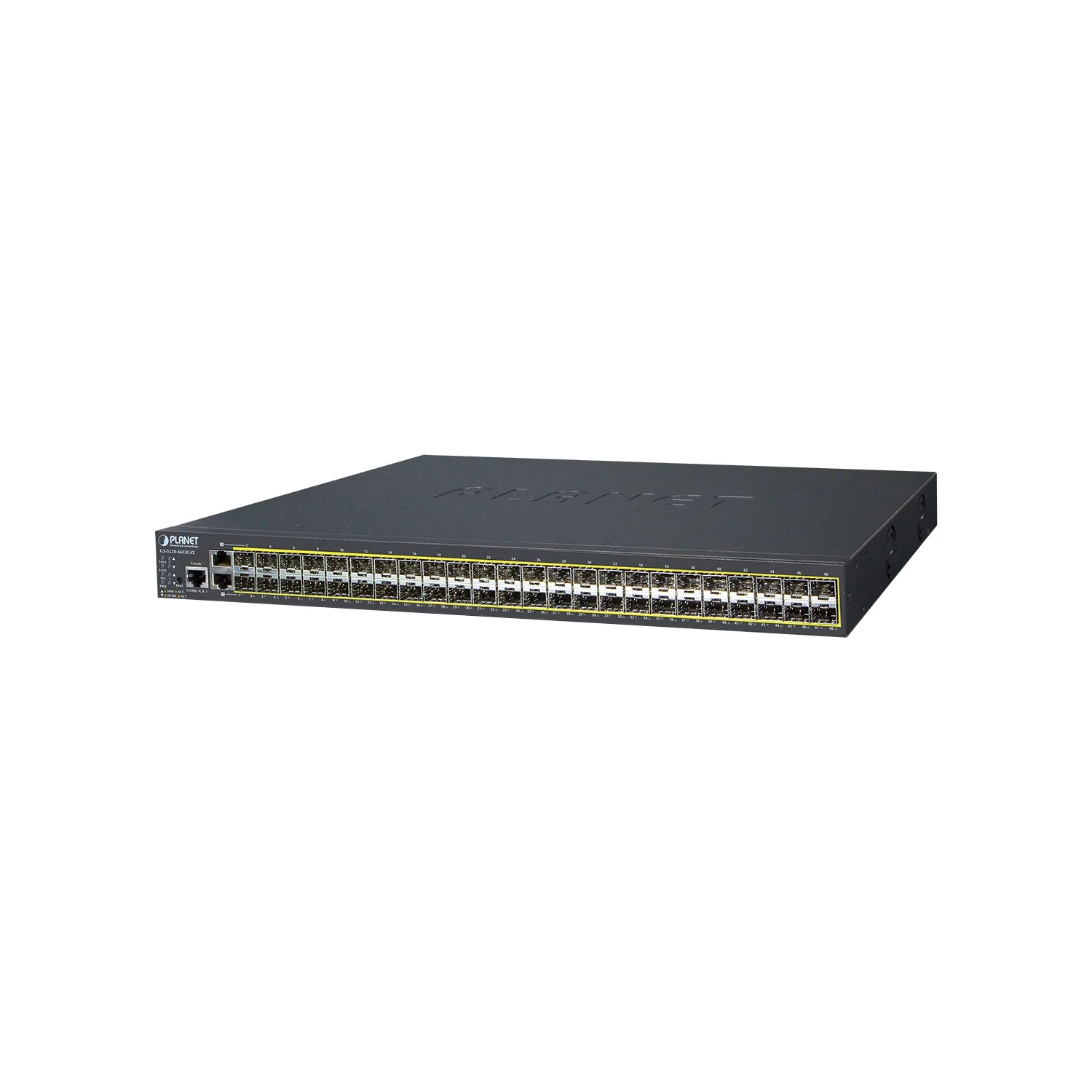 L2+/L4 48-Port 100/1000X SFP with 2 Shared TP + 4-Port  10G SFP+ Managed Switch, with Hardware Layer3 IPv46/IPv6 Static Routing