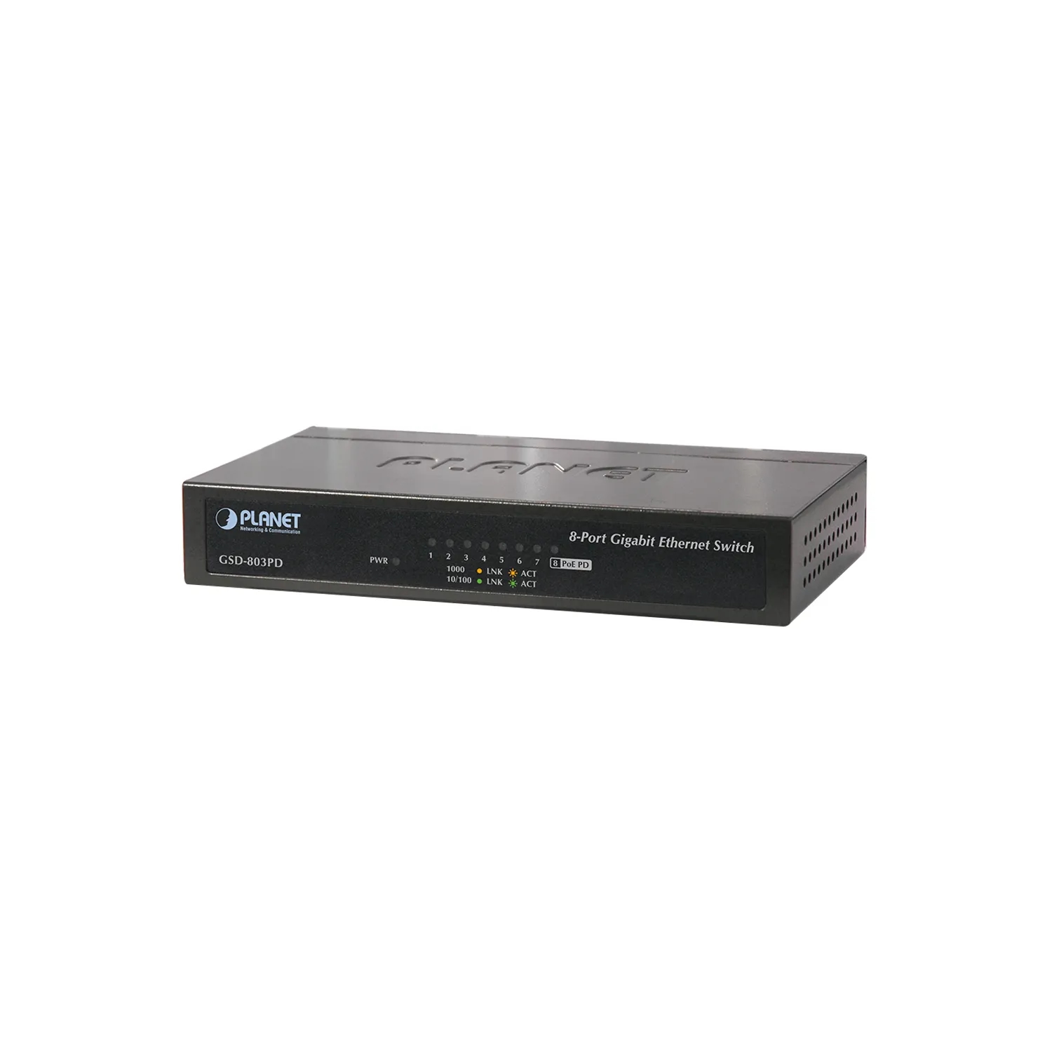 8-Port 10/100/1000Mbps Gigabit Ethernet PD POE Switch (built-in POE Splitter)