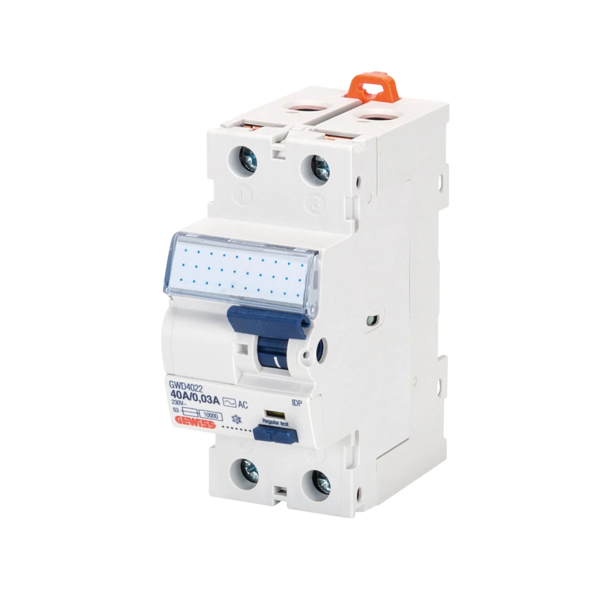 RCCB 2P 40A A[IR] Type 30mA 2M Single-Phase Residual Current Circuit Breaker