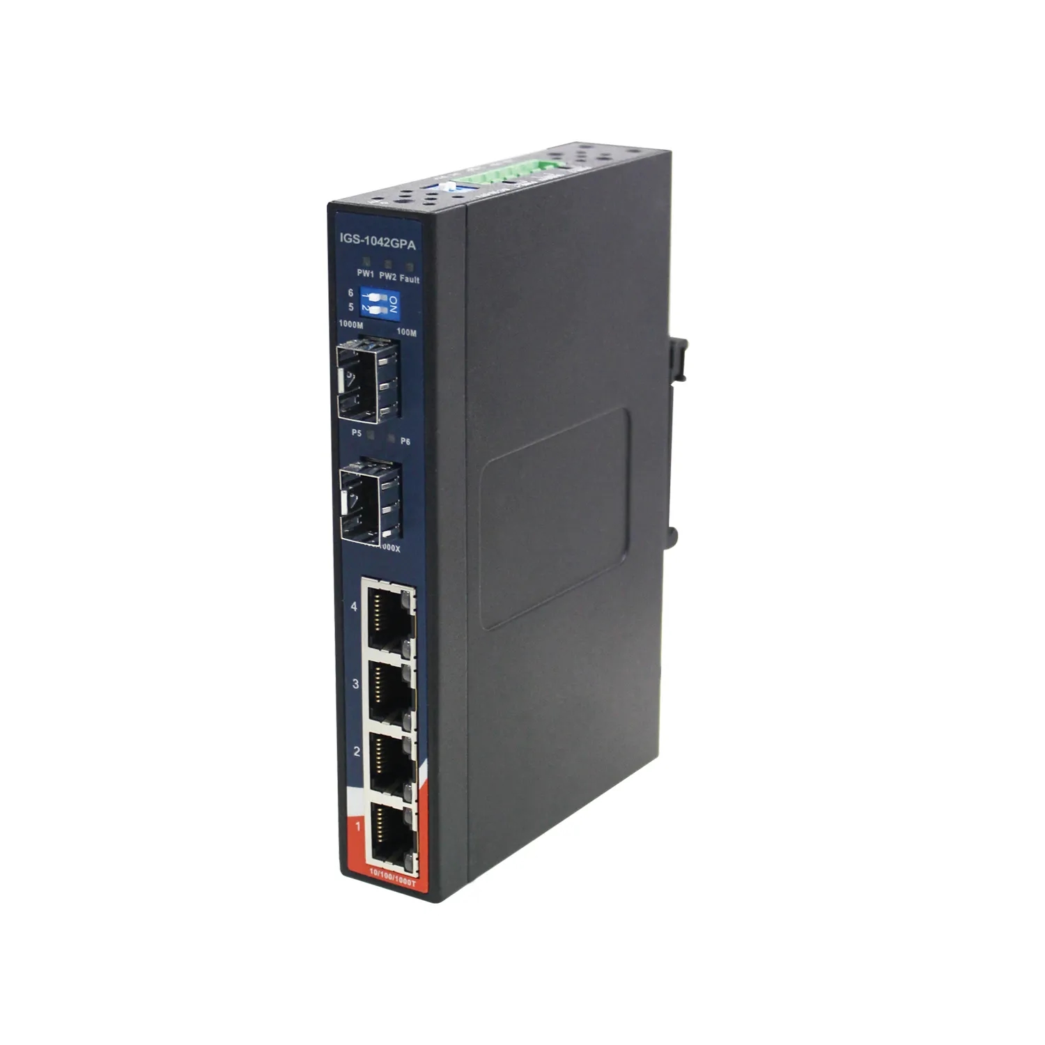 Slim Type 4x 10/100/1000TX (RJ-45) + 2x 100/1000FX (SFP)