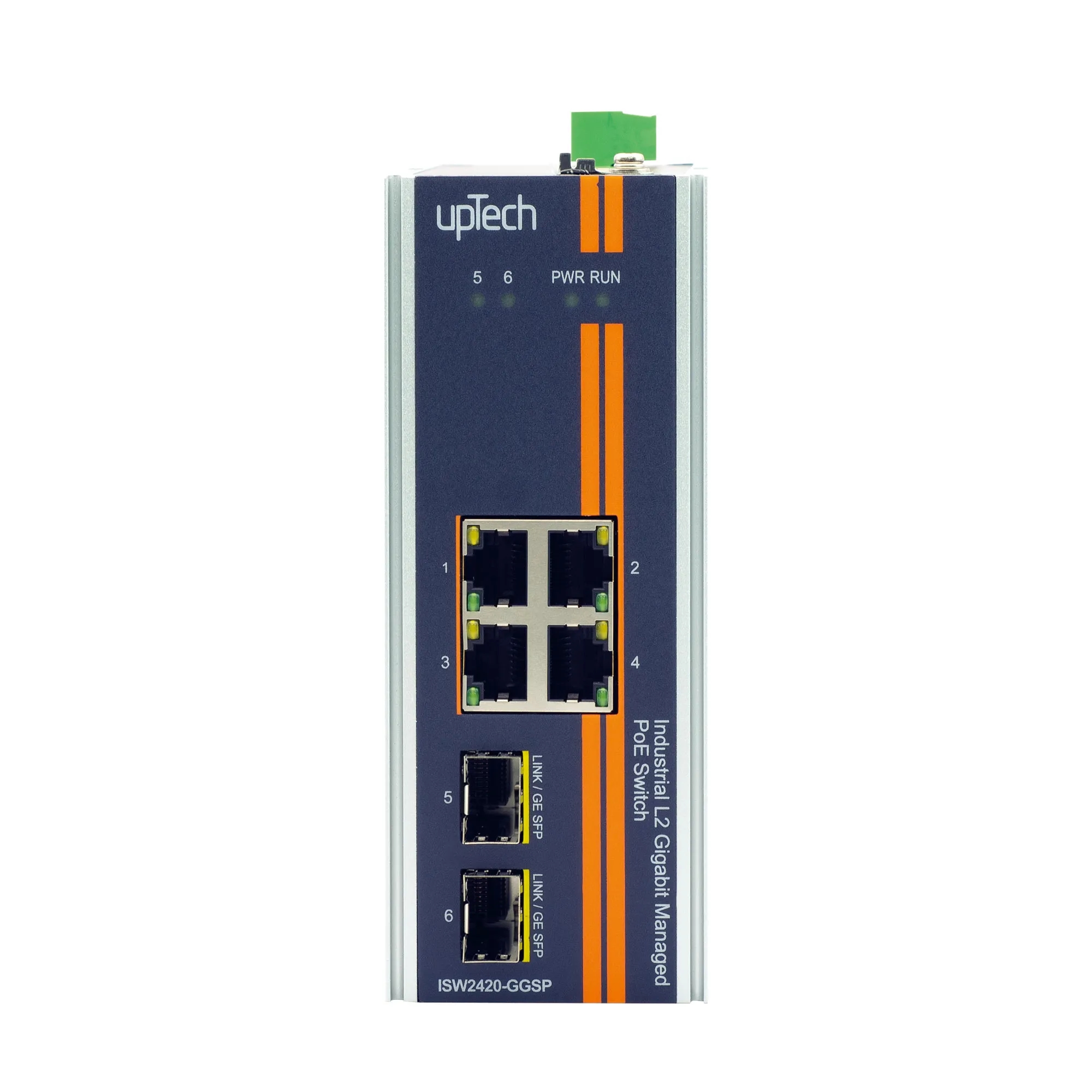L2 Managed 4 Port Gigabit PoE + 2 Port Gigabit SFP Managed IEEE802.3af/at Industrial PoE Switch