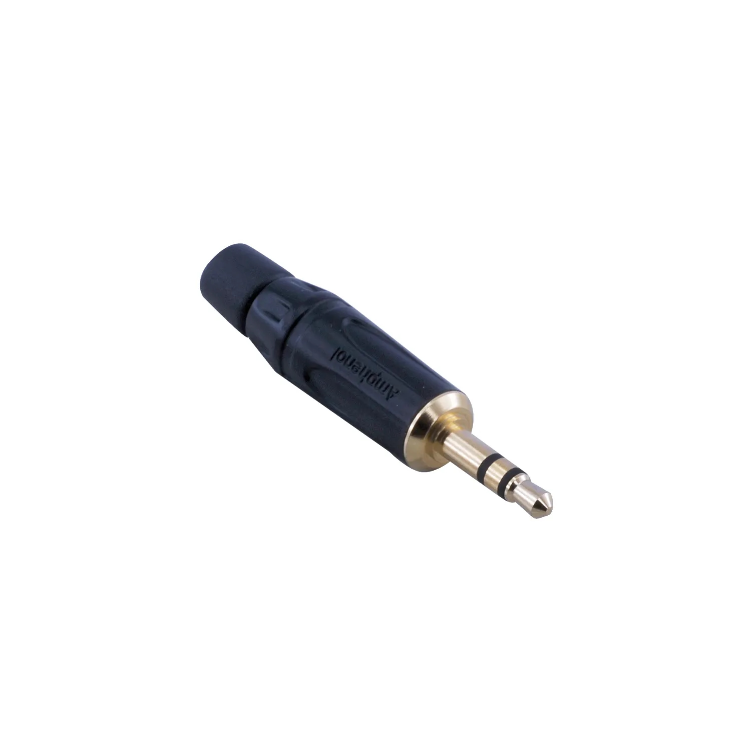 3.5mm Stereo Erkek Konnektör - Siyah - Gold Plated
