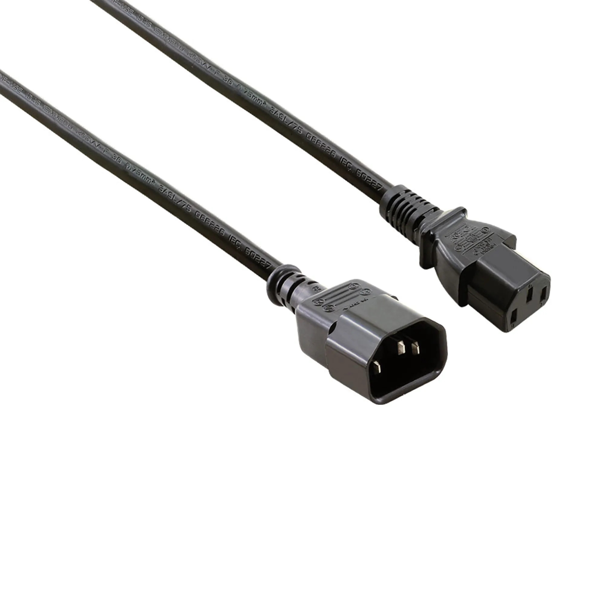 C13 to C14 3x1mm 250V 10A Power Kablo 50cm Siyah