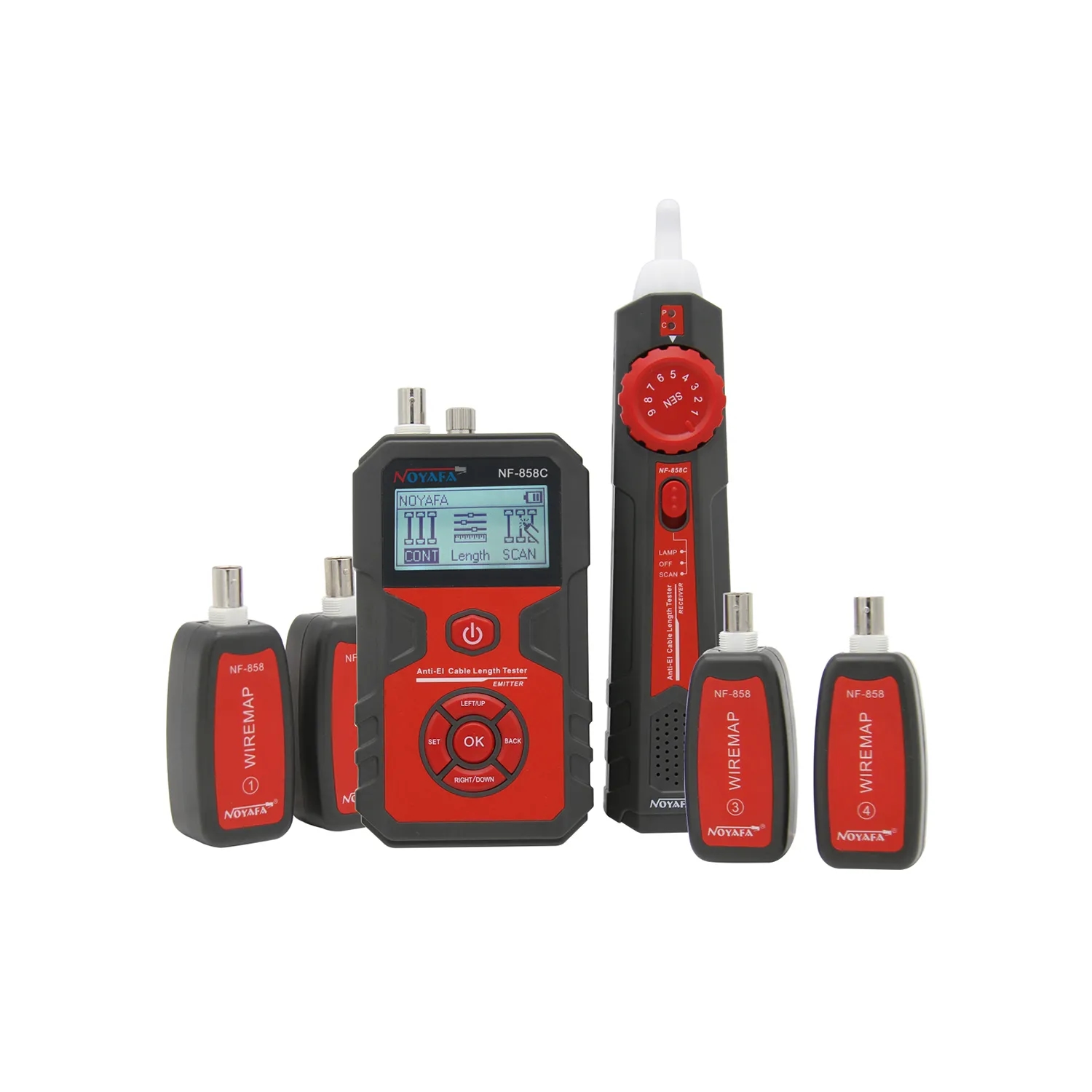 Network Cable Tester - Fiber VFL - PoE Test - Port Flash - Tracker - Length Fault Locator